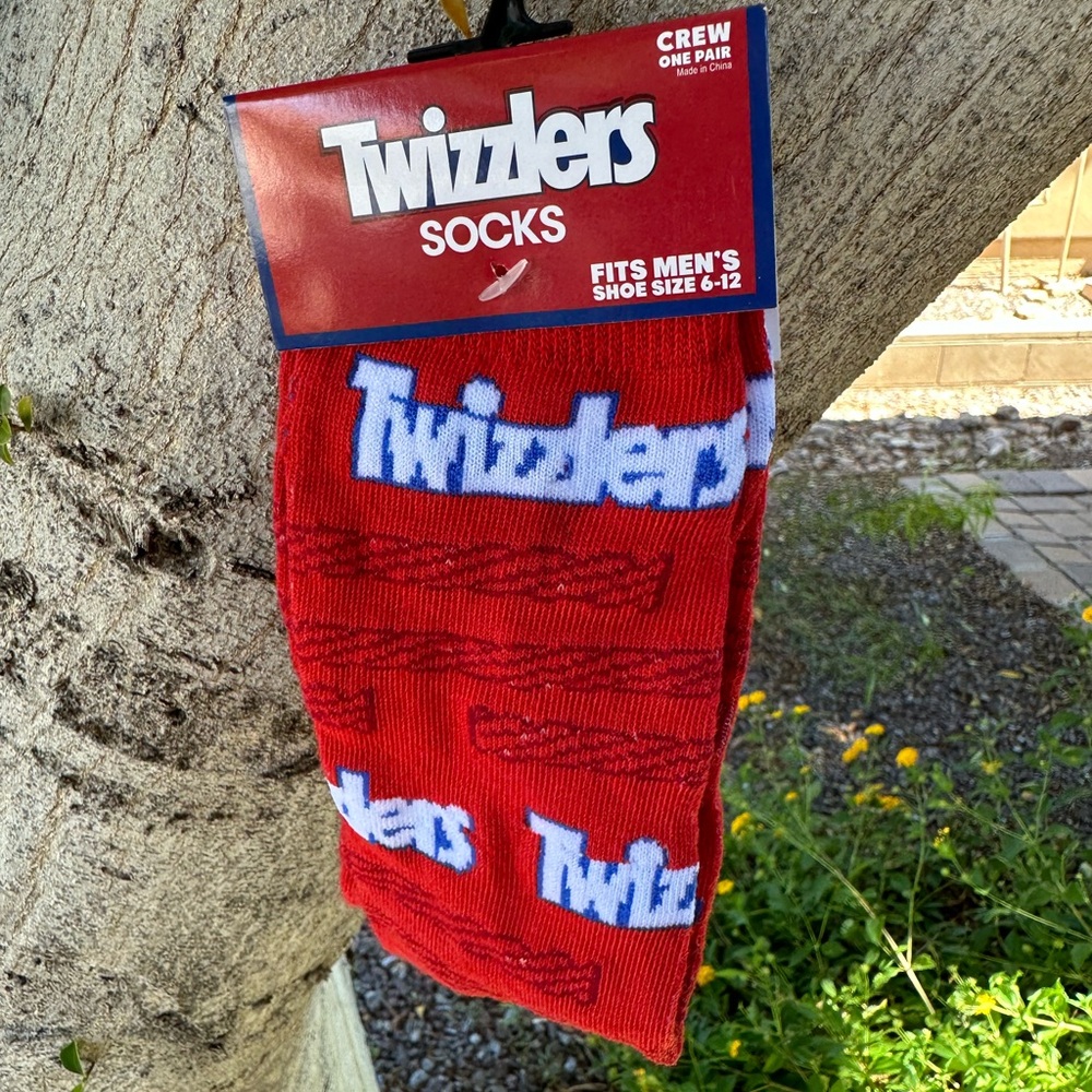 NWT Twizzlers Crew Socks. Men Shoe Size 6-12